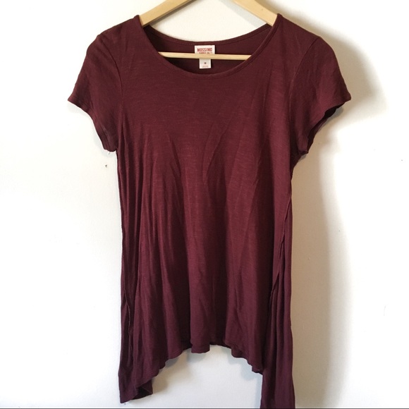 Mossimo Supply Co. Tops - SOLD Mossimo • Burgundy crew neck tee